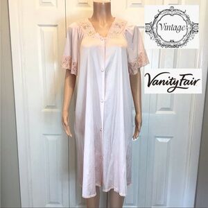 Vanity Fair Vintage Pink Nightgown Robe Size Medium